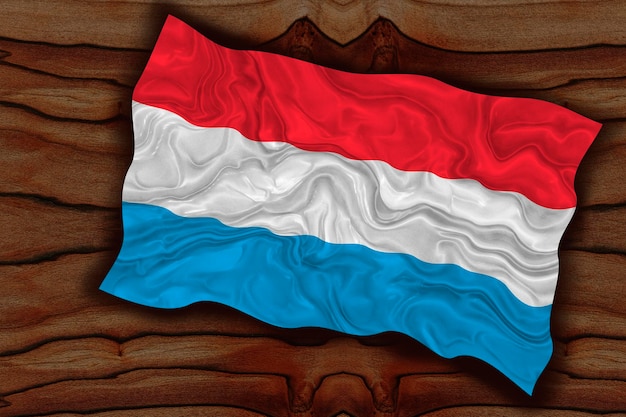 Fondo de la bandera nacional de Luxemburgo con la bandera de Luxemburgo