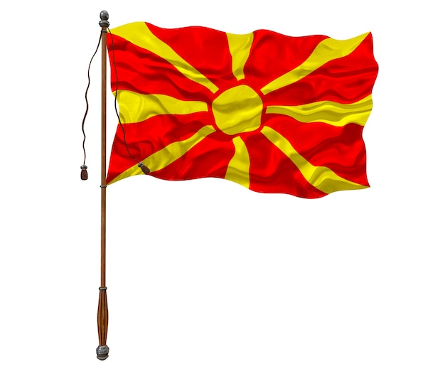 Fondo de la bandera nacional de Macedonia con la bandera de Macedonia