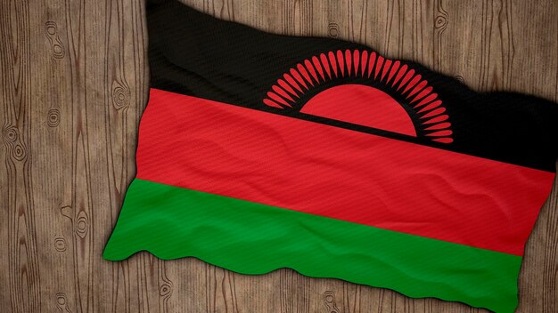 Fondo de la bandera nacional de Malawi con la bandera de Malawi