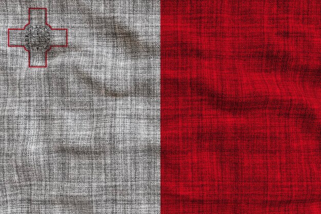 Fondo de la bandera nacional de Malta con la bandera de Malta