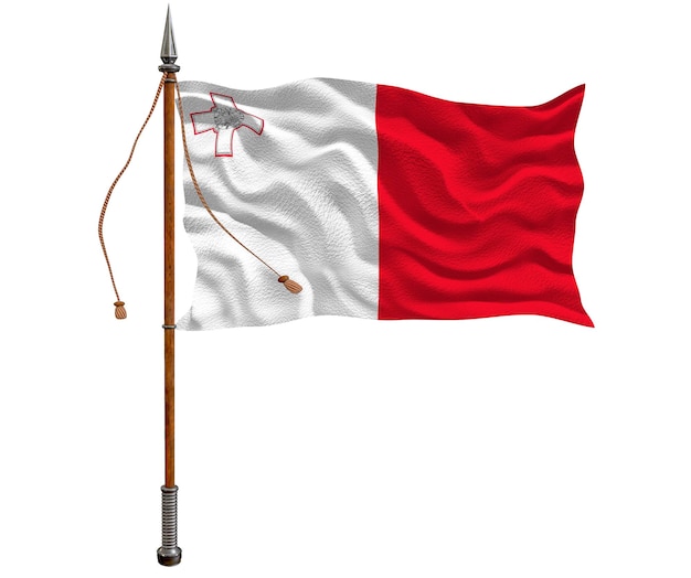 Foto fondo de la bandera nacional de malta con la bandera de malta