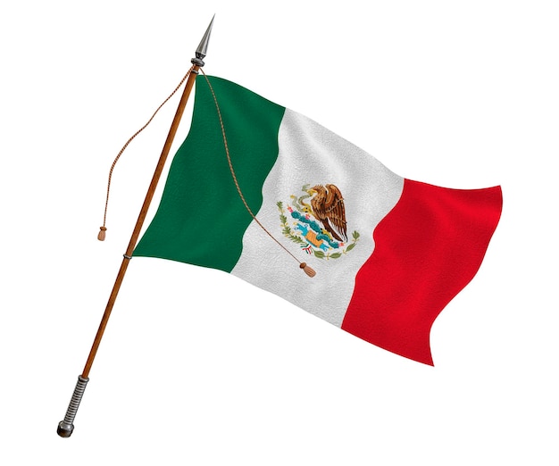 Foto fondo de la bandera nacional de méxico con la bandera de méxico