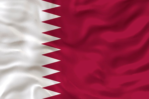 Fondo de la bandera nacional de Qatar con la bandera de Qatar