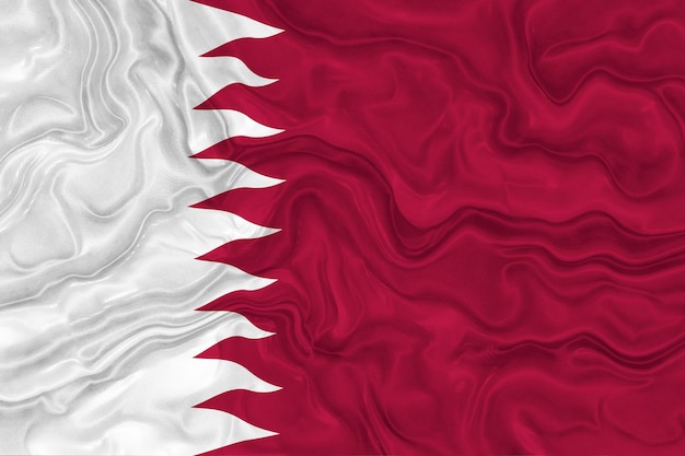 Fondo de la bandera nacional de Qatar con la bandera de Qatar