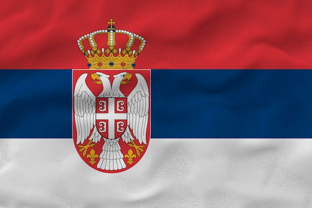 Fondo de la bandera nacional de Serbia con la bandera de Serbia