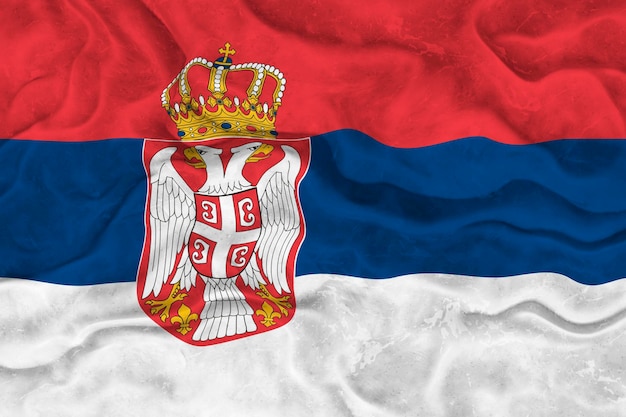 Fondo de la bandera nacional de Serbia con la bandera de Serbia