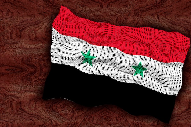 Fondo de la bandera nacional de Siria con la bandera de Siria