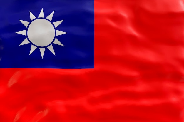 Fondo de la bandera nacional de Taiwán con la bandera de Taiwán