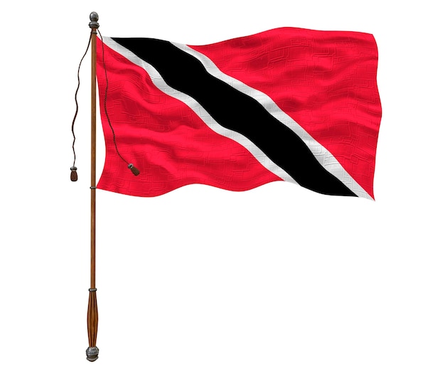 Fondo de la bandera nacional de Trinidad y Tobago con la bandera de Trinidad y Tobago