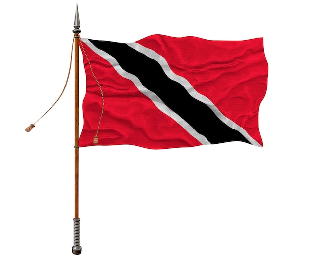 Fondo de la bandera nacional de Trinidad y Tobago con la bandera de Trinidad y Tobago