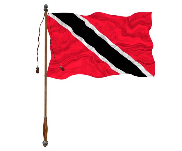 Fondo de la bandera nacional de Trinidad y Tobago con la bandera de Trinidad y Tobago