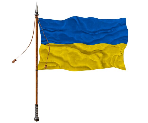 Fondo de la bandera nacional de Ucrania con la bandera de Ucrania