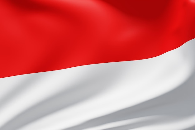 Fondo de bandera ondeante de Indonesia