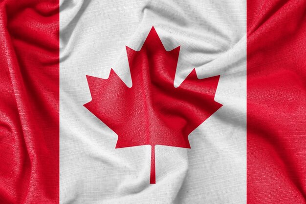 Fondo de bandera de país de canadá tela de seda realista