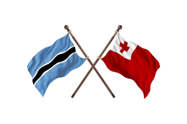 Fondo de banderas de Botswana versus Tonga