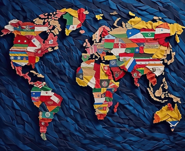 Fondo de banderas nacionales de todos los países del mundo.