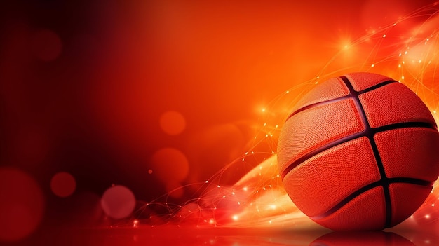 Fondo de banner abstracto de baloncesto IA generativa