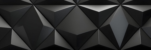 Un fondo de banner abstracto de patrón negro y gris