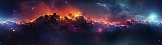 fondo de banner cósmico de nube