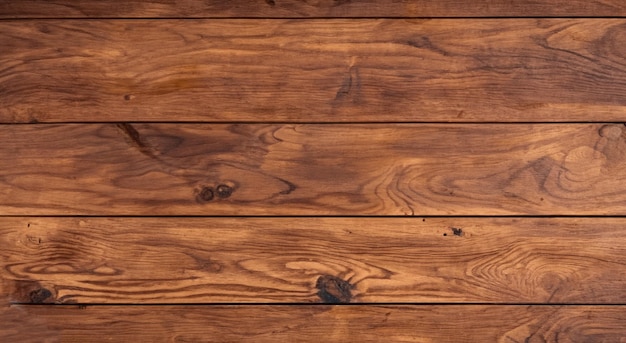 Fondo de banner de madera Vista de arriba hacia abajo Fondo de textura de madera vieja marrón viejo