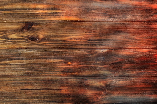 Fondo de banner de textura de pared, mesa o piso de tablones en mal estado retro marrón de madera Diseño de papel tapiz de maqueta de foto de escritorio de madera para decoración.