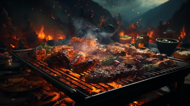 Fondo de barbacoa Generativo Ai