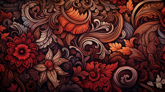 El fondo del batik indonesio