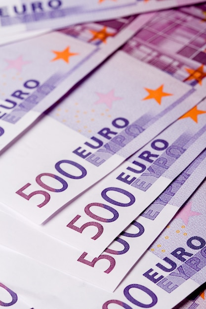 Fondo de billetes de 500 euros.