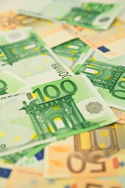 Fondo de billetes en euros