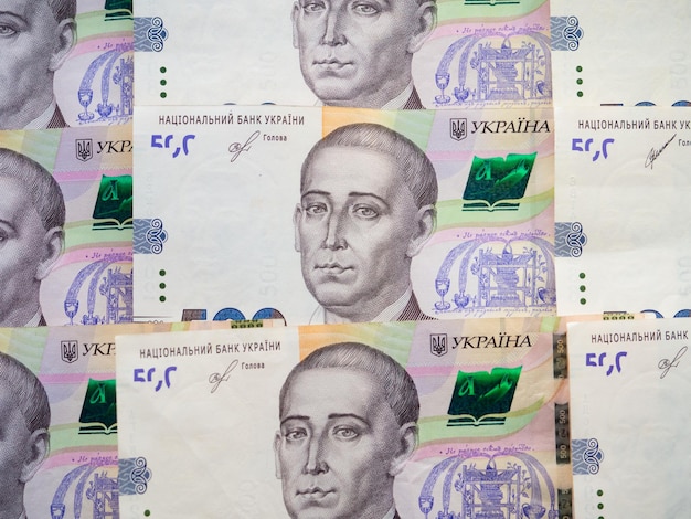 Fondo de los billetes de quinientos hryvnia