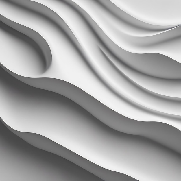 Fondo blanco 3D renderización de ondas formas textura de fondo imágenes de fondo blanco limpio jpg