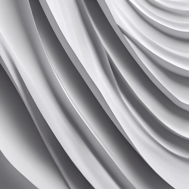 Fondo blanco 3D renderización de ondas formas textura de fondo imágenes de fondo blanco limpio jpg