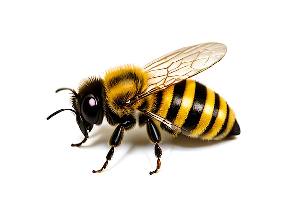Fondo blanco de abeja