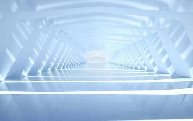 Fondo blanco abstracto Escena del espacio arquitectónico dimensional 3d