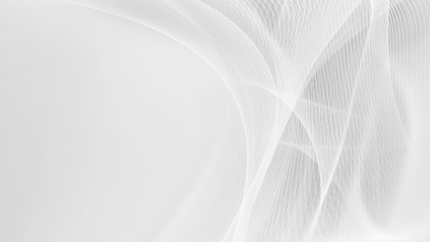 Fondo blanco abstracto con líneas onduladas lisas