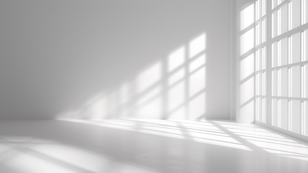 Fondo blanco abstracto con luz blanca y sombra gris interior claro vacío con espacio de copia para proyecto de telón de fondo de estudio creativo