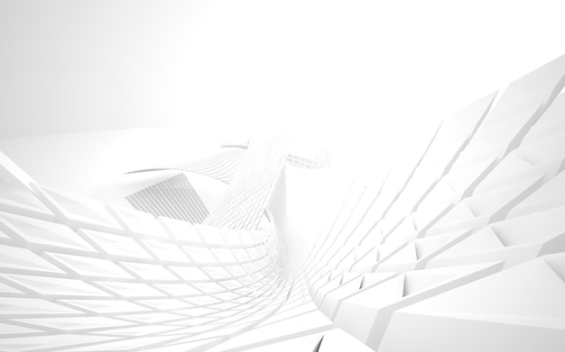 Fondo blanco arquitectónico abstracto super cool