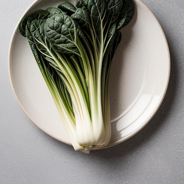 Fondo blanco de Bok choy