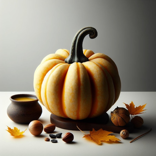 Fondo blanco de calabaza