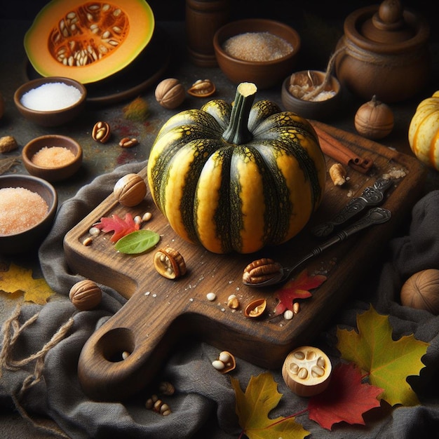 Fondo blanco de calabaza