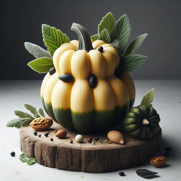 Fondo blanco de calabaza