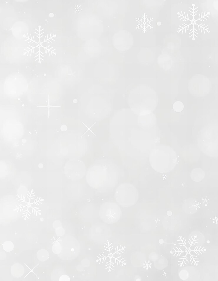 un fondo blanco con copos de nieve y copos de Nieve