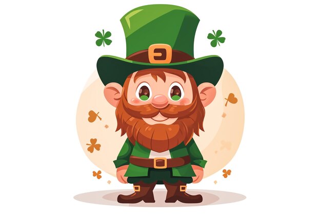 El fondo blanco de los dibujos animados de St. Patrick