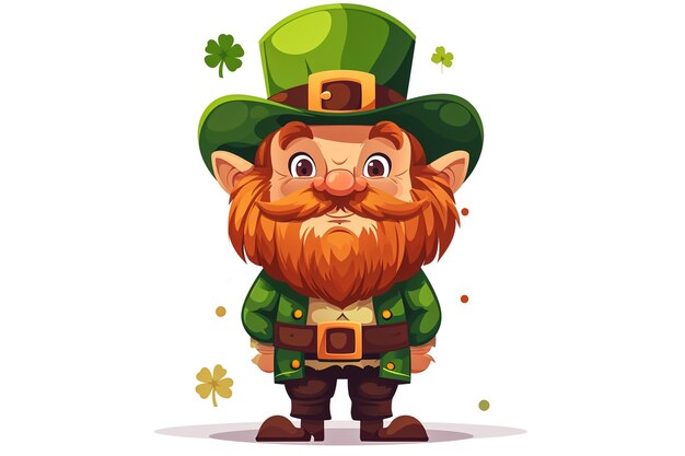 El fondo blanco de los dibujos animados de St. Patrick