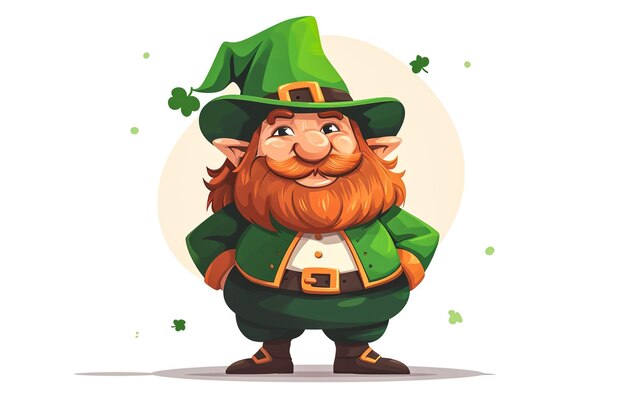 El fondo blanco de los dibujos animados de St. Patrick