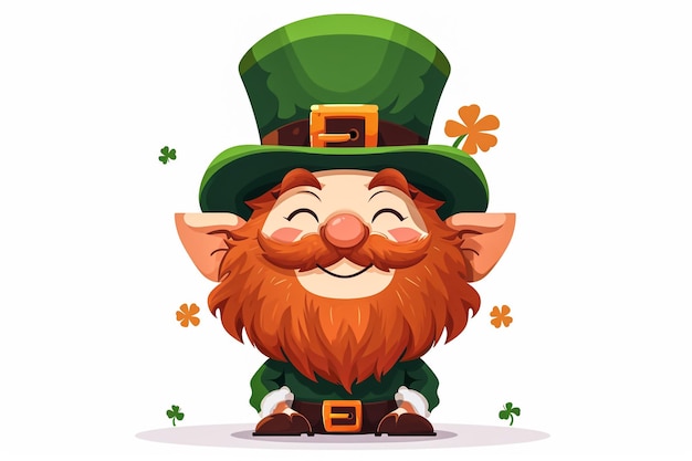 El fondo blanco de los dibujos animados de St. Patrick