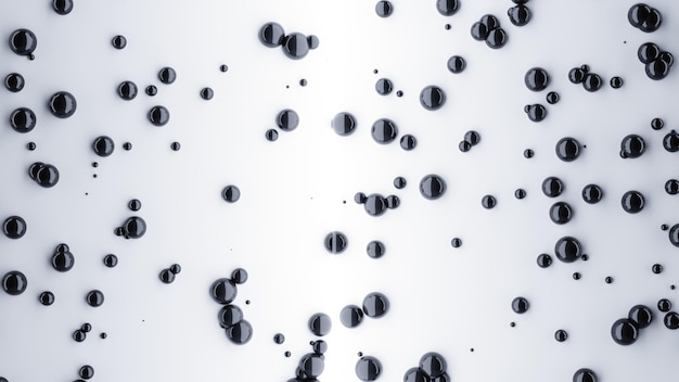 Foto fondo blanco con esferas negras