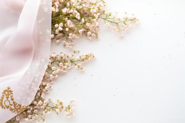 un fondo blanco con una flor rosa en él