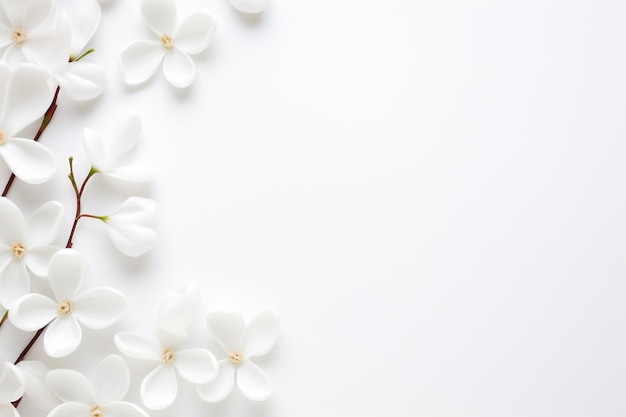 Un fondo blanco con flores y un fondo blanco.