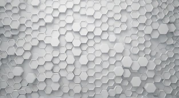 un fondo blanco con un fondo blanco de un patrón hexagonal blanco